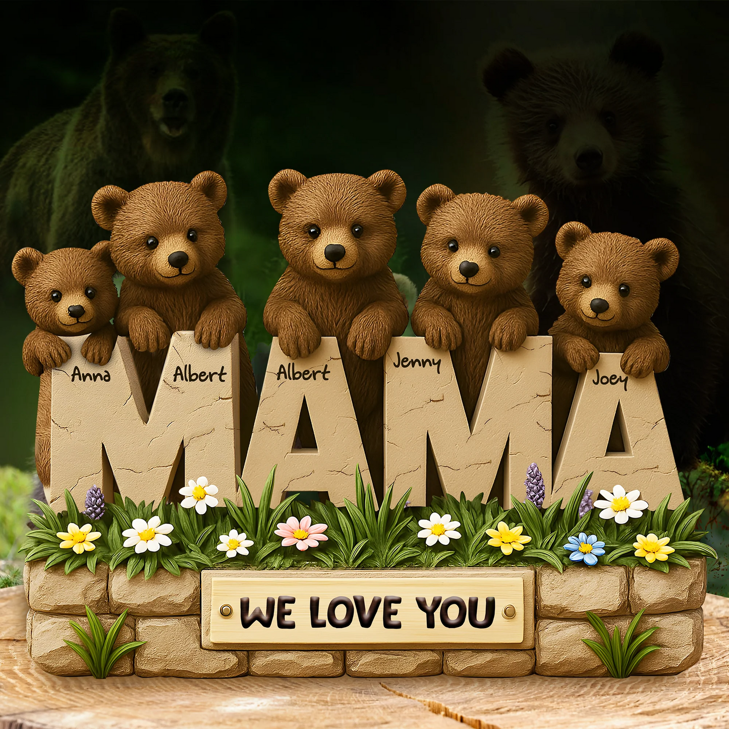 Mama Bear - Personalized Gifts For Mom Acrylic Plaque