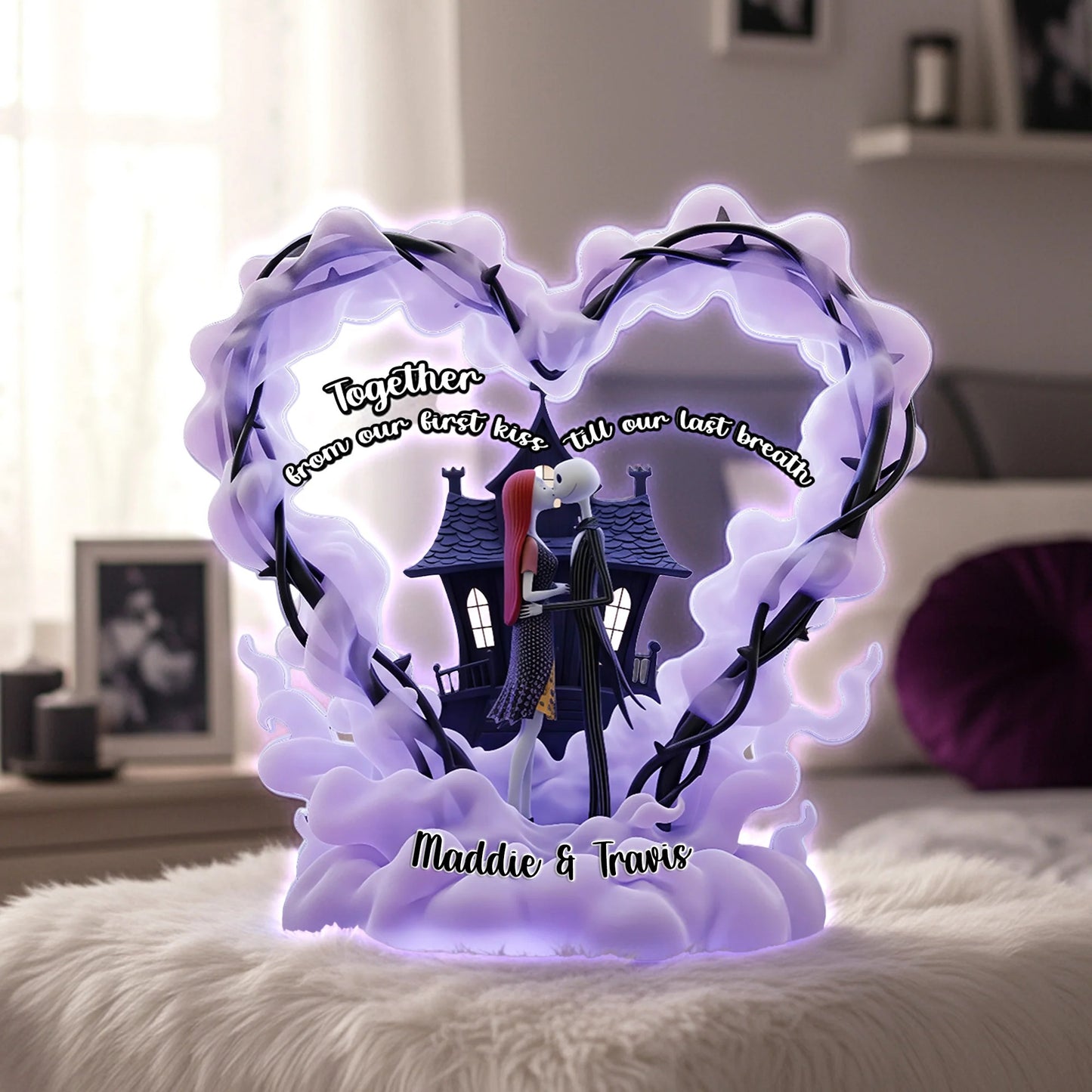 Personalized Gifts For Couple Custom Shape Acrylic Light Box