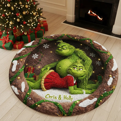 Green Goblin Couple Quilt Round Mat