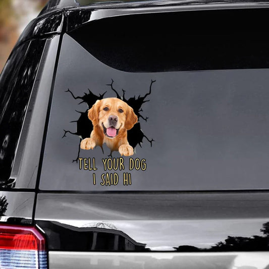 Funny Labrador Car Sticker, Dog Decal