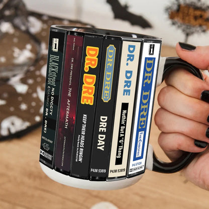 Dr. Dre Albums Cassette Collection Retro Accent Mug