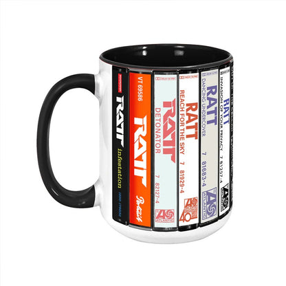 Ratt Albums Cassette Collection Retro Accent Mug