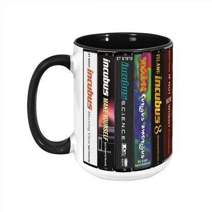 Incubus Albums Cassette Collection Retro Accent Mug
