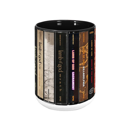 Lamb of God Albums Cassette Collection Retro Accent Mug