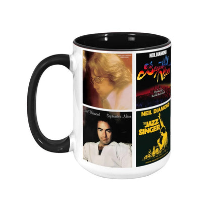 Neil Diamond Albums Cover Collection Retro Accent Mug