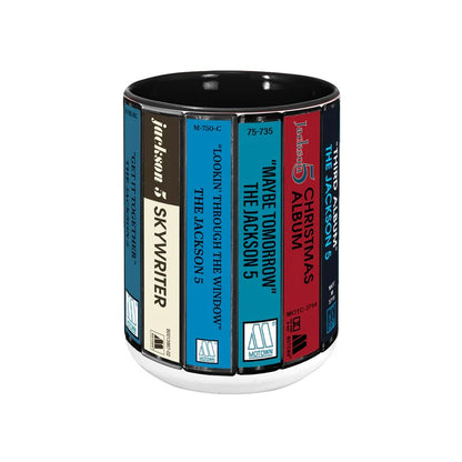 The Jackson 5 Albums Cassette Collection Retro Accent Mug