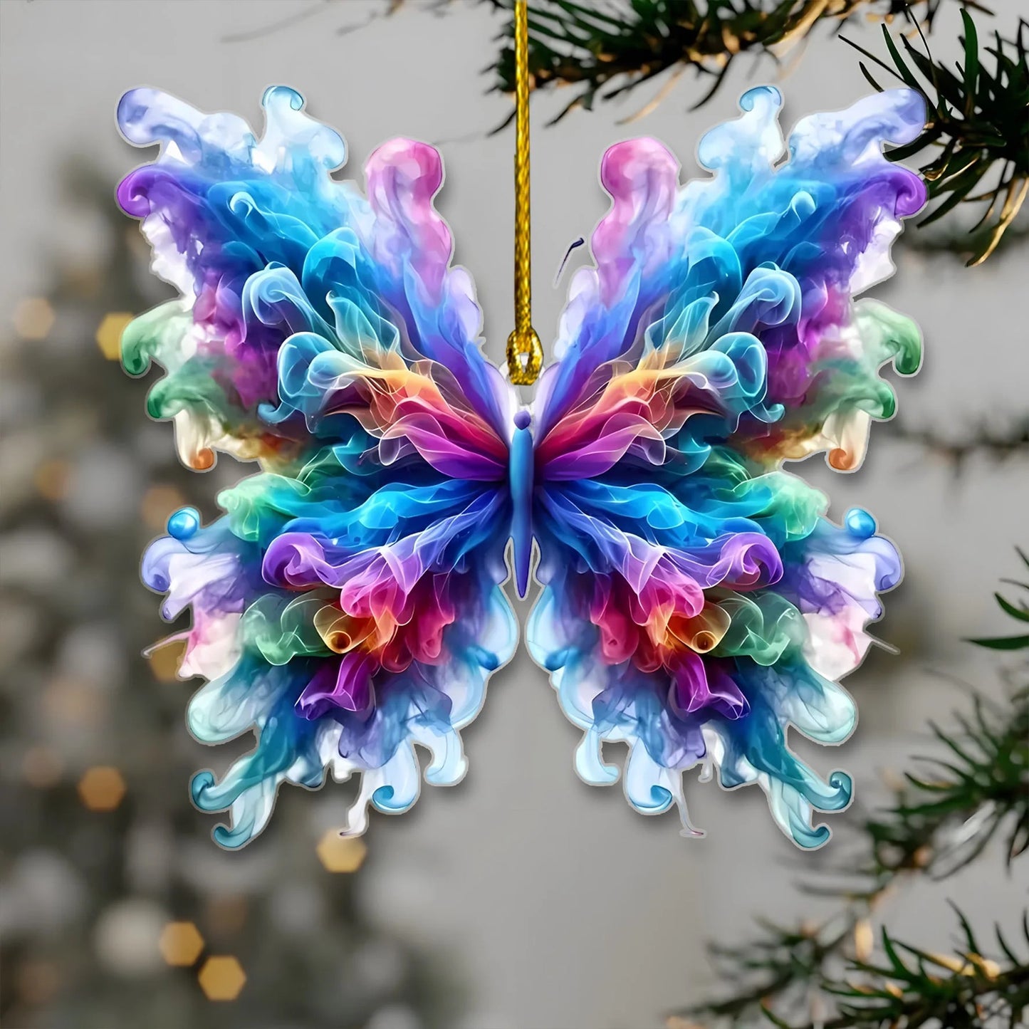 Butterfly Colorful Acrylic Ornament Gift For Nature