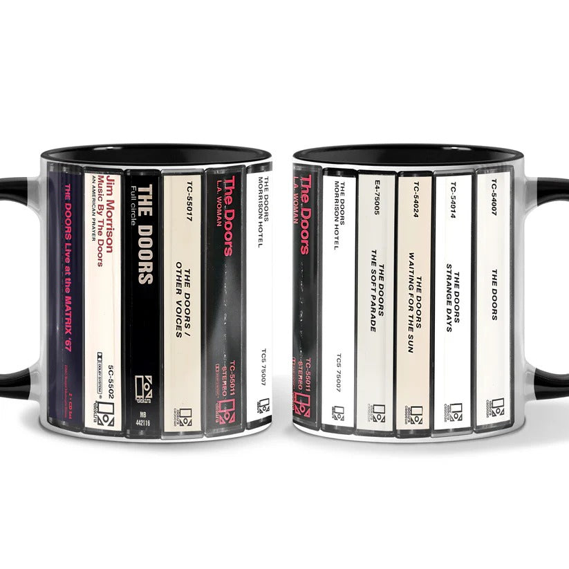 The Doors Albums Cassette Collection Retro Accent Mug