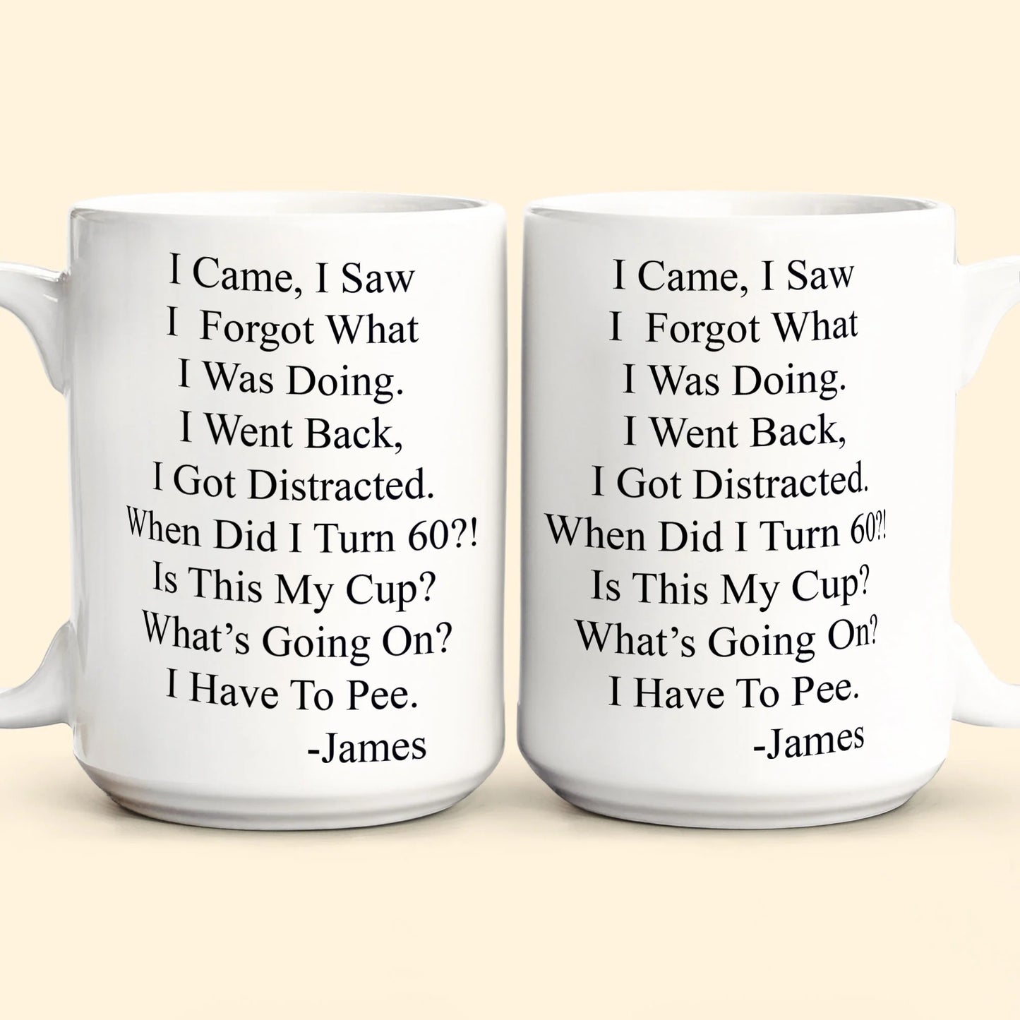 Funny Mug - Old Age Birthday Gifts For Mother, Father, Grandma, Grandpa - Personalized Mug