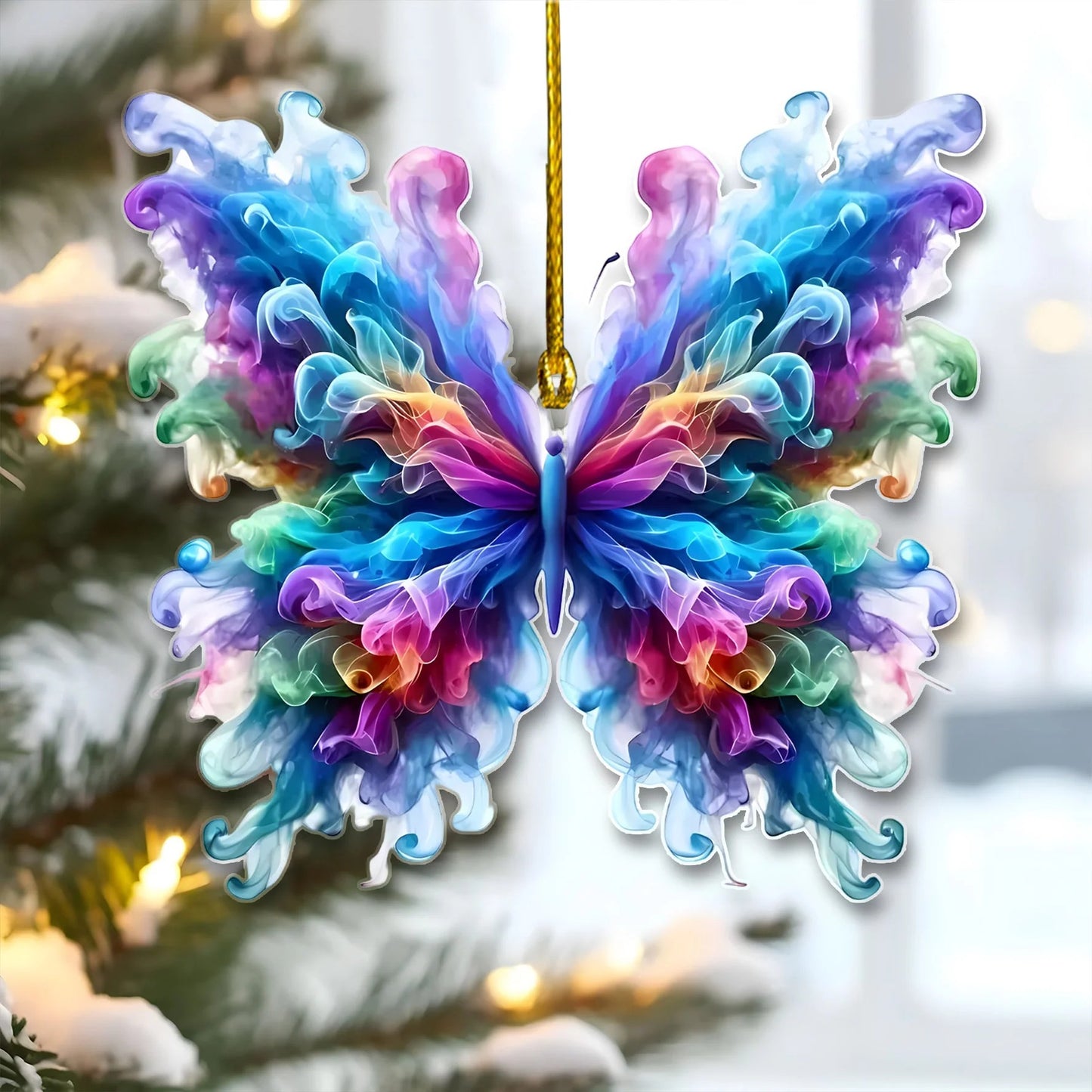 Butterfly Colorful Acrylic Ornament Gift For Nature