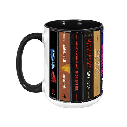Midnight Oil Albums Cassette Collection Retro Accent Mug