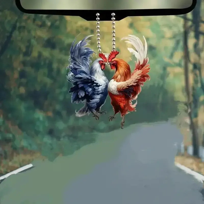 Dual-Colored Rooster Acrylic Ornament - Gift For Chicken Lover's