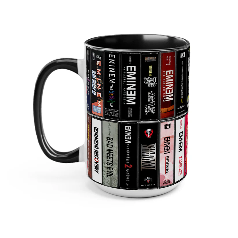 Eminem Albums Cassette Collection Retro Accent Mug
