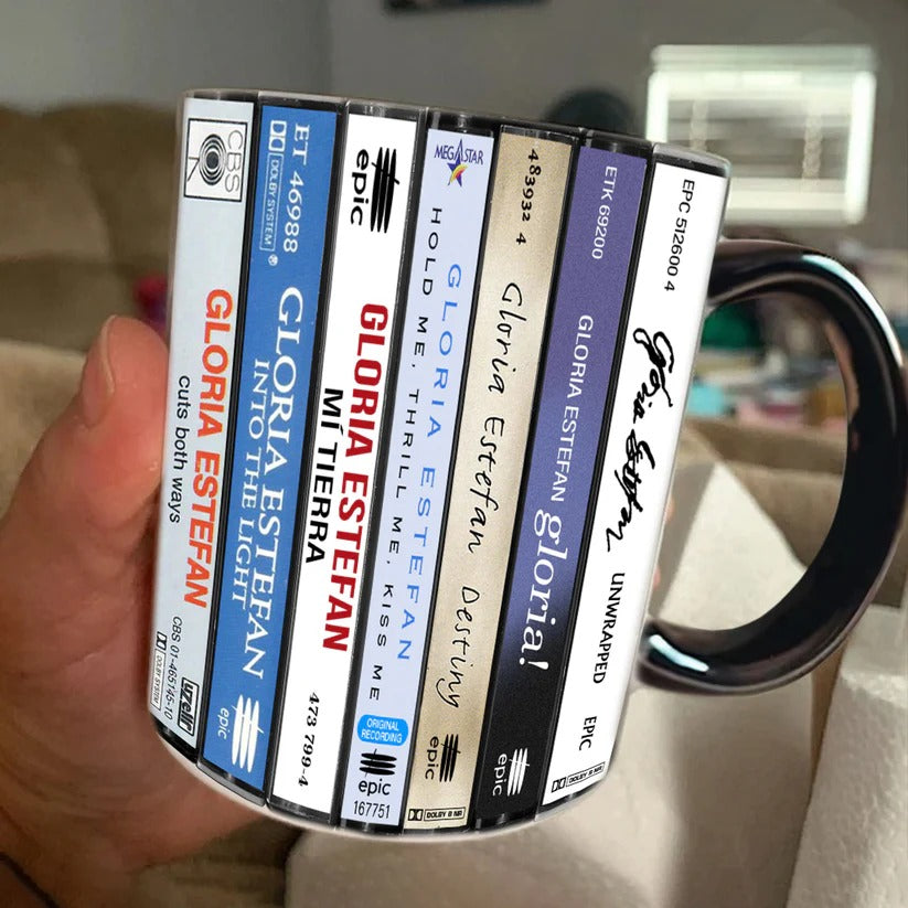 Miami Sound Machine Albums Cassette Collection Retro Accent Mug