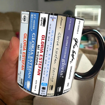 Miami Sound Machine Albums Cassette Collection Retro Accent Mug
