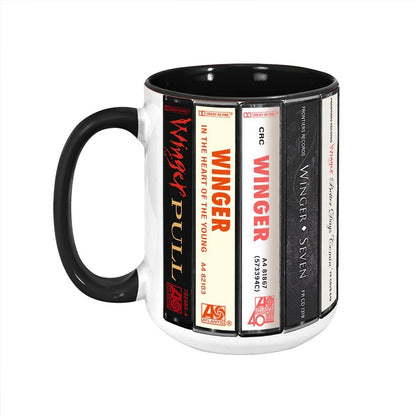 Winger Albums Cassette Collection Retro Accent Mug