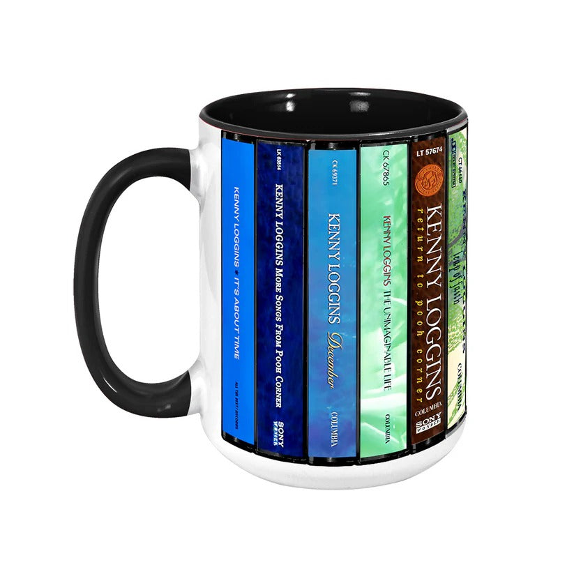 Kenny Loggins Albums Cassette Collection Retro Accent Mug