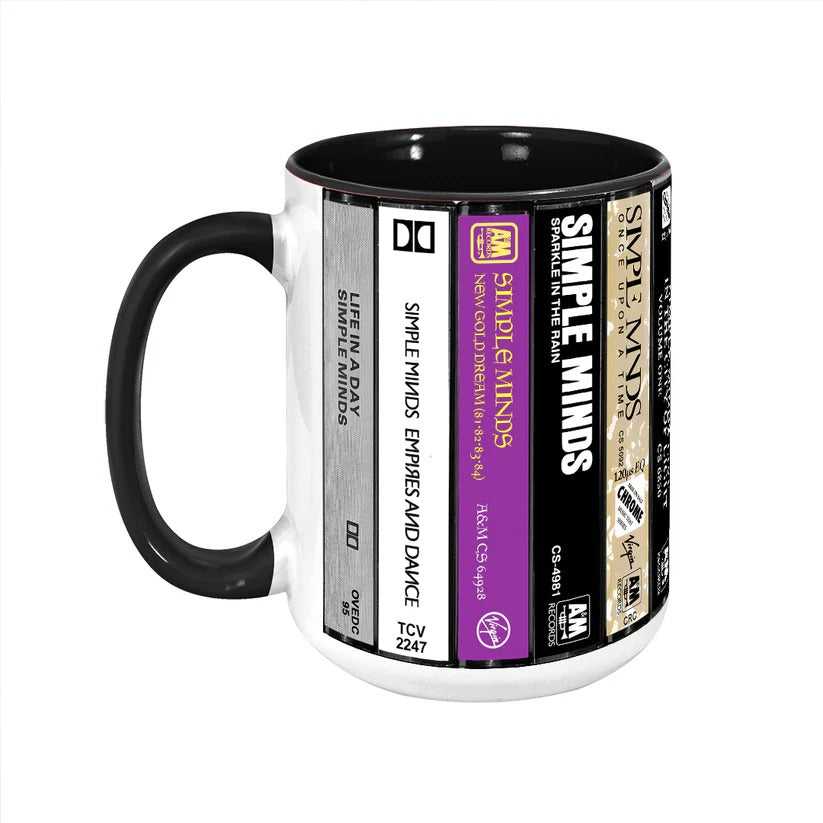 Simple Minds Albums Cassette Collection Retro Accent Mug