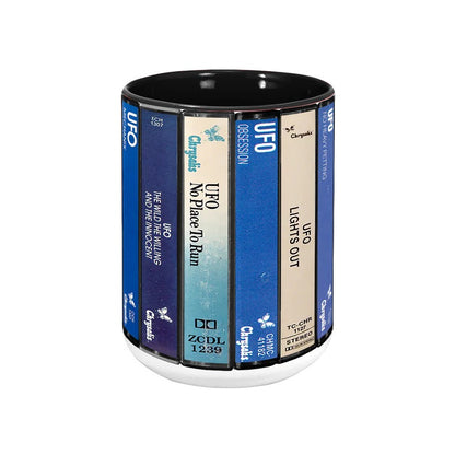 UFO Albums Cassette Collection Retro Accent Mug