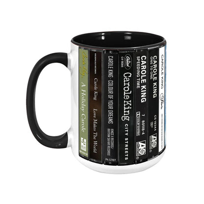 Carole King Albums Cassette Collection Retro Accent Mug