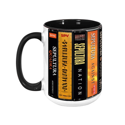 Sepultura Albums Cassette Collection Retro Accent Mug