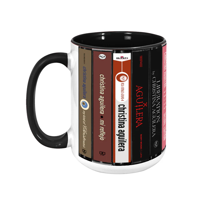 Christina Aguilera Albums Cassette Collection Retro Accent Mug