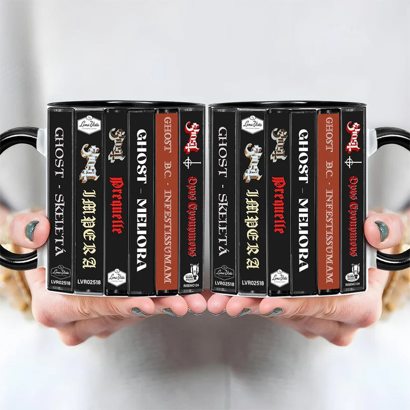 Ghost Albums Cassette Collection Retro Accent Mug