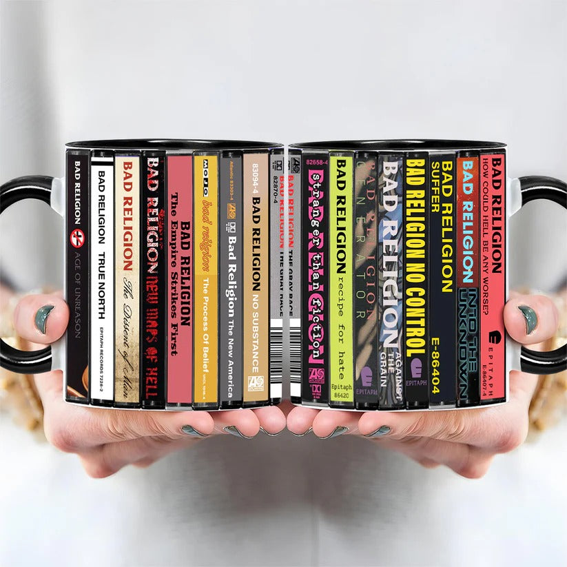 Bad Religion Albums Cassette Collection Retro Accent Mug