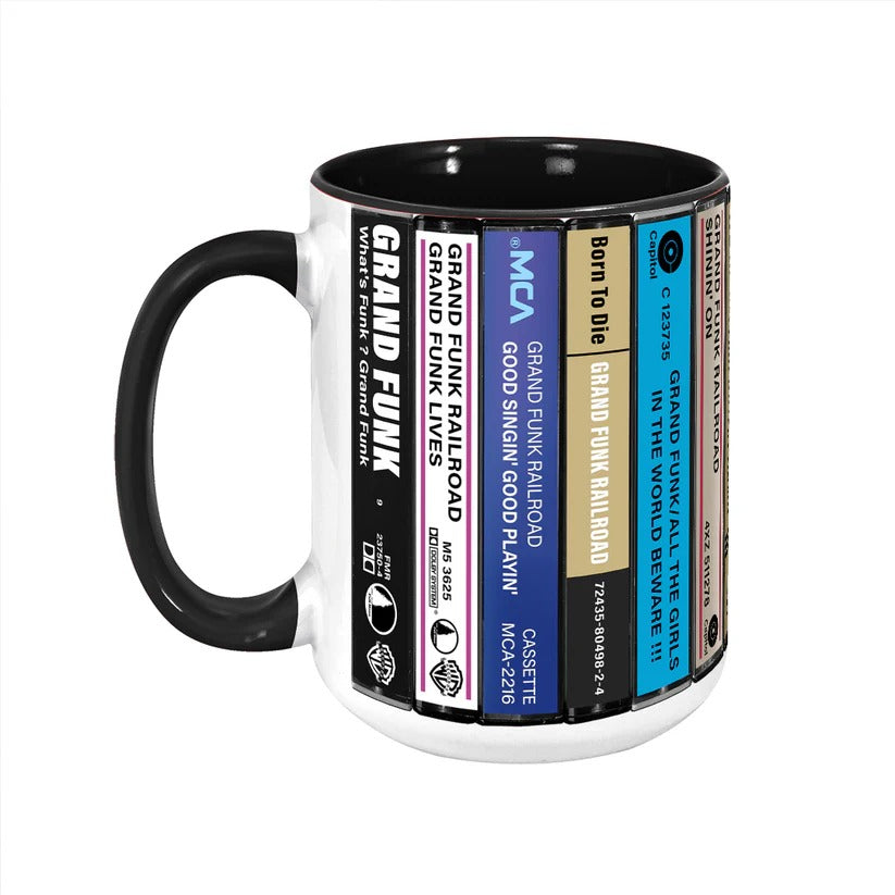 Grand Funk Railroad Albums Cassette Collection Retro Accent Mug