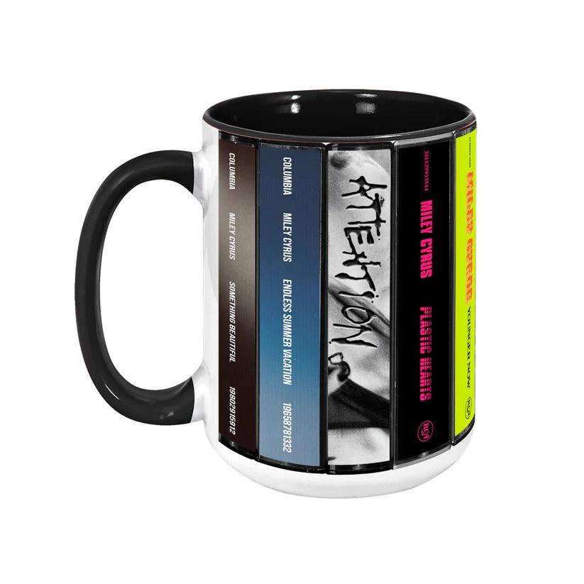 Miley Cyrus Albums Cassette Collection Retro Accent Mug