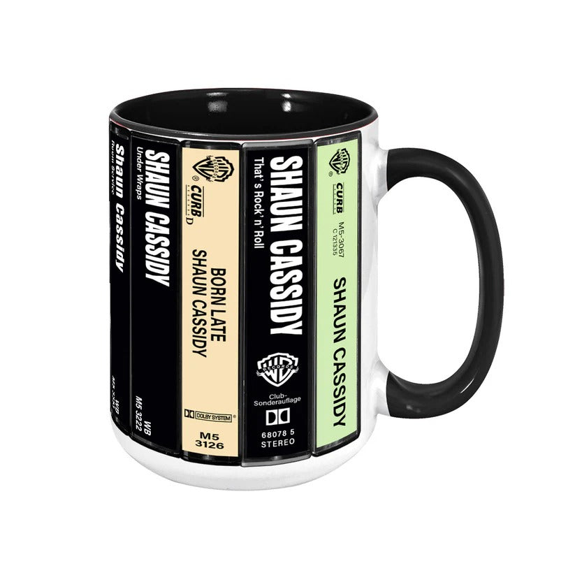 Shaun Cassidy Albums Cassette Collection Retro Accent Mug