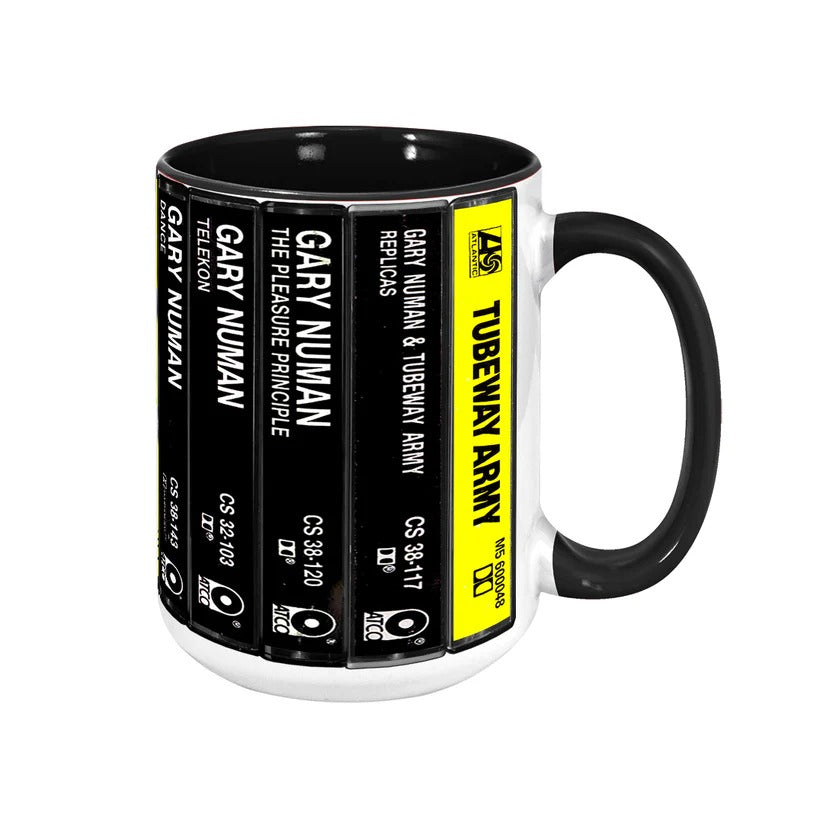 Gary Numan Albums Cassette Collection Retro Accent Mug