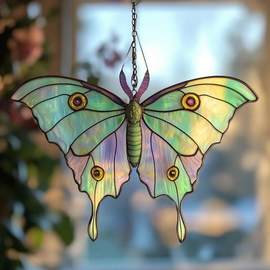 Luna Moth Acrylic Window, Acrylic Window Hanging
