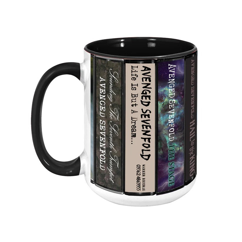 Avenged Sevenfold Albums Cassette Collection Retro Accent Mug