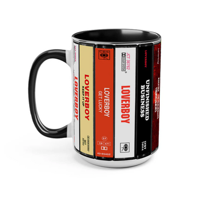 Loverboy Albums Cassette Collection Retro Accent Mug