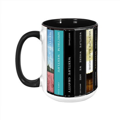 Westlife Albums Cassette Collection Retro Accent Mug