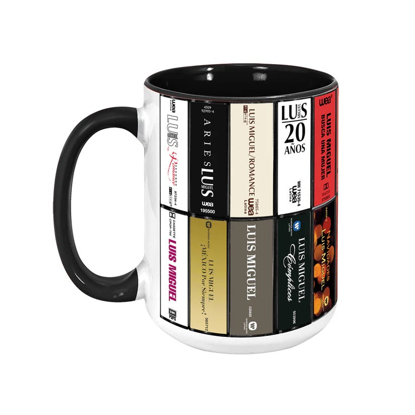 Luis Miguel Albums Cassette Collection Retro Accent Mug