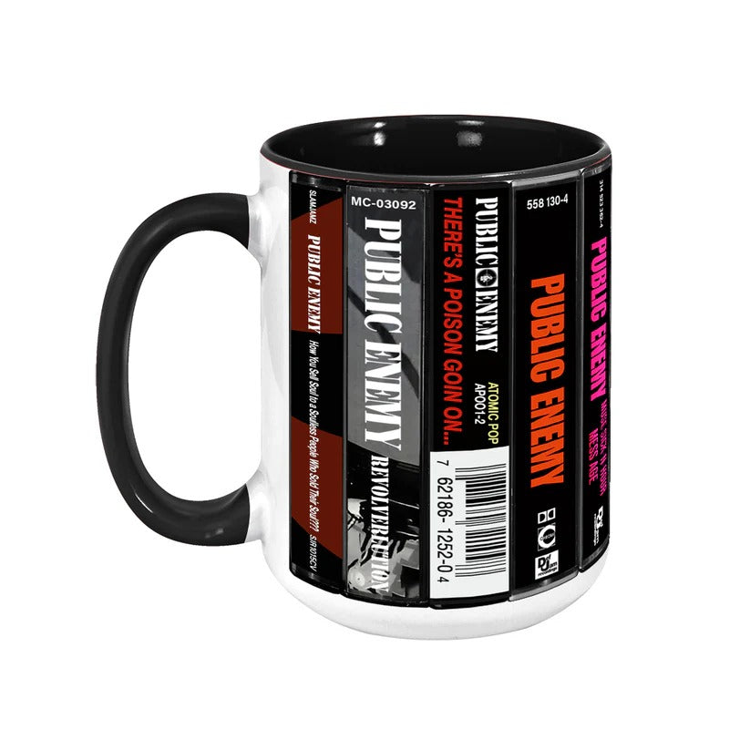 Public Enemy Albums Cassette Collection Retro Accent Mug