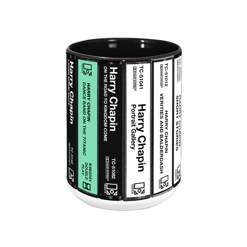 Harry Chapin Albums Cassette Collection Retro Accent Mug