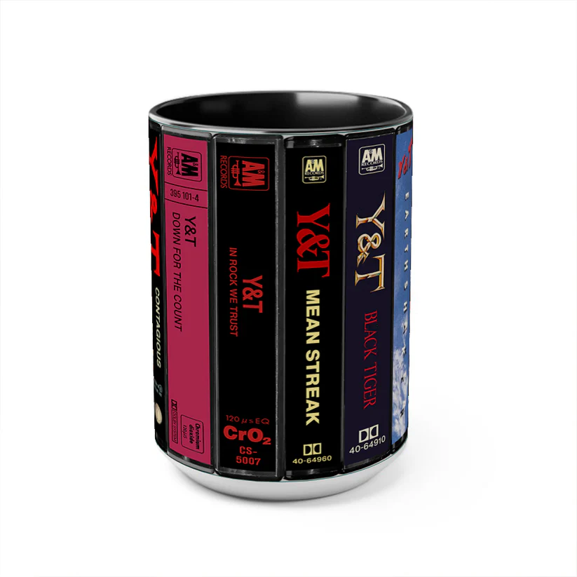 Y&T Albums Cassette Collection Retro Accent Mug
