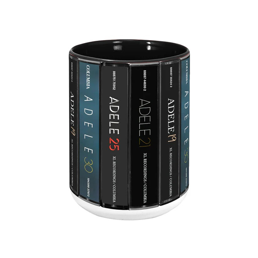 Adele Albums Cassette Collection Retro Accent Mug