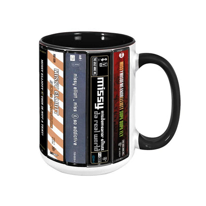 Missy Elliott Albums Cassette Collection Retro Accent Mug