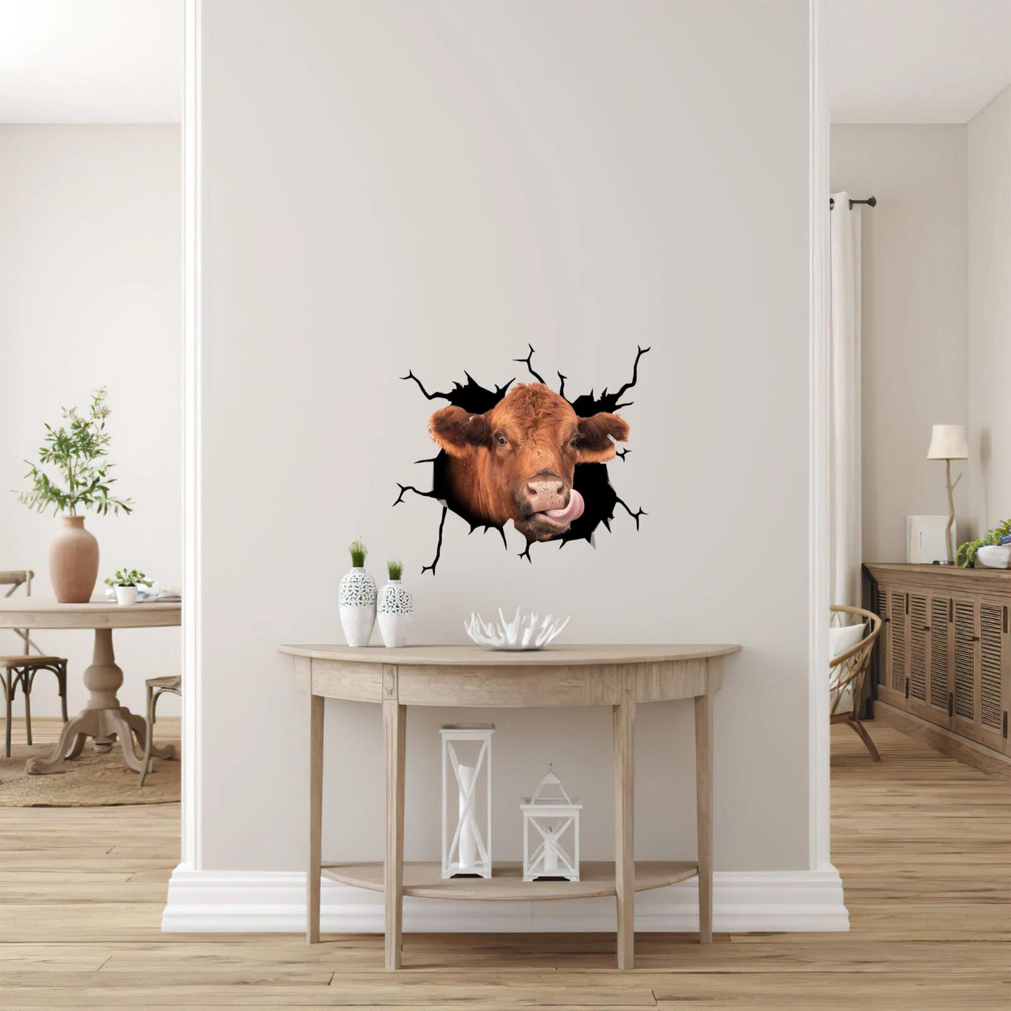 Red Angus Cow Decor Stickers Cow Wall Decal