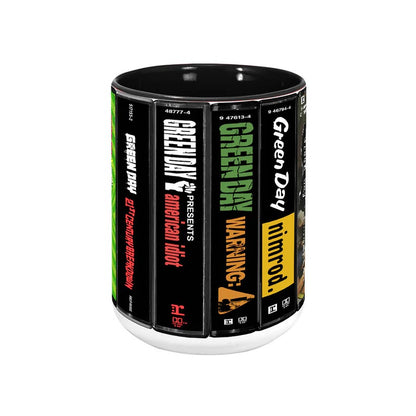 Green Day Albums Cassette Collection Retro Accent Mug