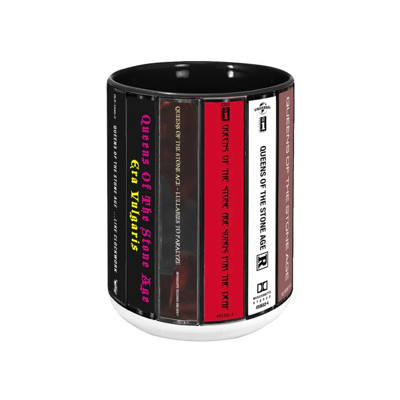 Queens Of The Stone Age Albums Cassette Collection Retro Accent Mug