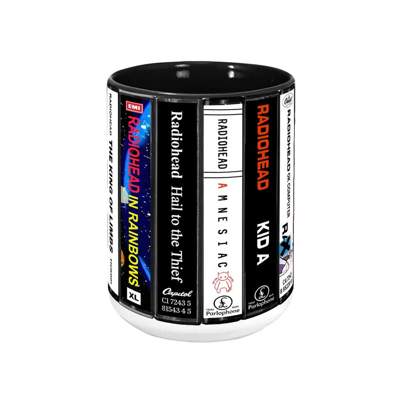 Radiohead Albums Cassette Collection Retro Accent Mug