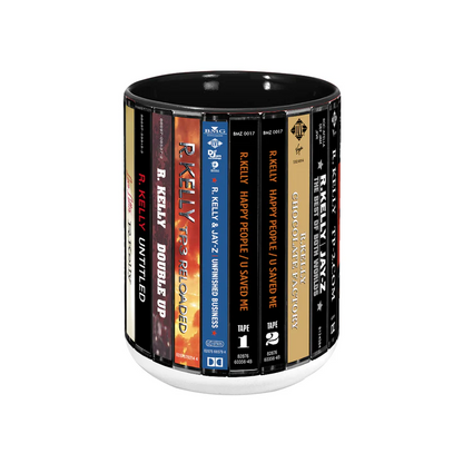 R. Kelly Albums Cassette Collection Retro Accent Mug