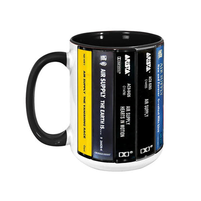 Air Supply Albums Cassette Collection Retro Accent Mug