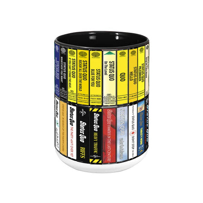 Status Quo Albums Cassette Collection Retro Accent Mug