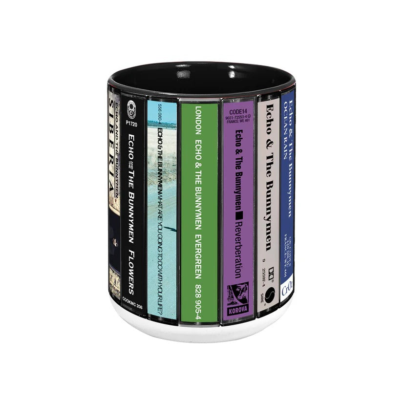 Echo & The Bunnymen Albums Cassette Collection Retro Accent Mug